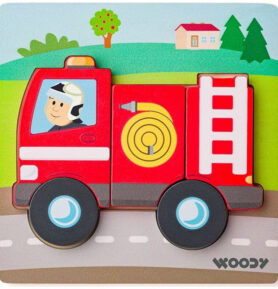 Puzzle pro nejmenší - Vkládačka, Baby hasič (Woody)