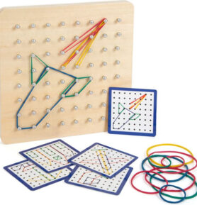 Motorická hračka - Gumičkové obrazky Geoboard (Small foot)