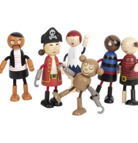 Panenky do domečku - Pirátské figurky ohebné, 6ks (Small foot)