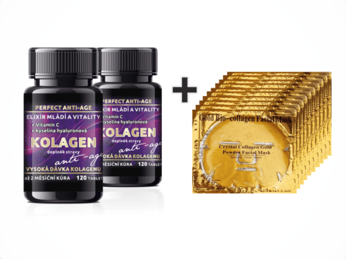 Bio-Detox Kolagen Anti-Age 120 tbl 2 + 10x obličejová maska