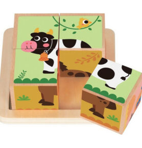 Kostky obrázkové 4ks - Farma zvířátka (2Kids Toys)
