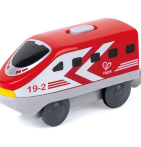 Vláčkodráha mašinka - Elektrická s pohonem, Intercity červená (Hape)