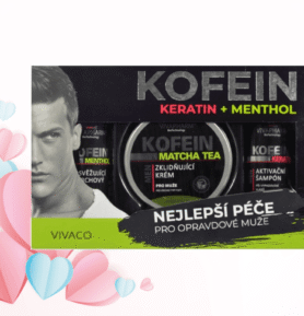 VIVACO Dárková kazeta kofein a keratin pro muže VIVAPHARM