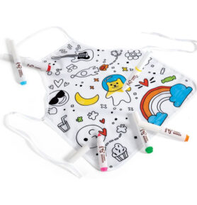 Malování - Zástěra k vymalování včetně 6 fixů (Hape)
