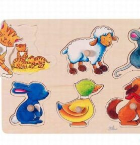 Puzzle odkrývací - Zvířátka, rodiče a děti (Goki)
