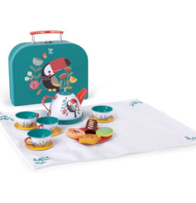 Nádobí dětské - Čajový set v kufříku, Tukan (Hape)