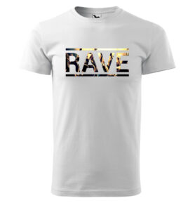 Bílé tričko | Rave party Velikost: XXL