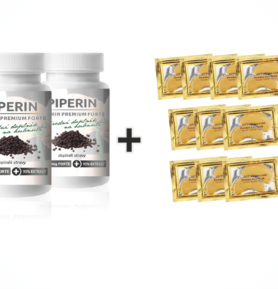 Bio-Detox 2x Piperin Premium FORTE 20mg 120tbl + 1x Zlatá oční maska 10kusů ZDARMA