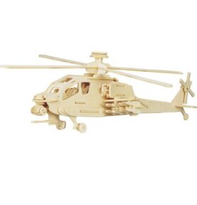3D Puzzle přírodní - Helikoptéra Apache