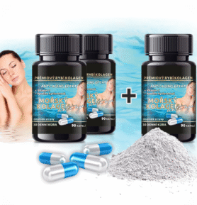 Bio-Detox Kolagen MOŘSKÝ 90 KAPSLí Anti-Age  2 + 1 ZDARMA