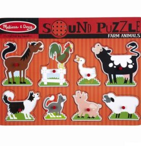 Puzzle muzikální - Domácí zvířátka, 8ks (M&D)
