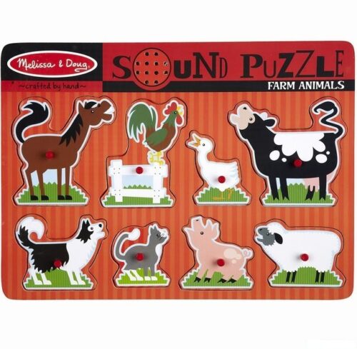 Puzzle muzikální - Domácí zvířátka, 8ks (M&D)