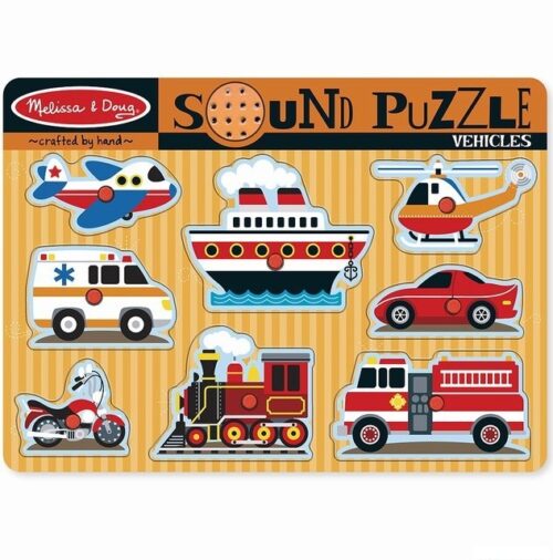 Puzzle muzikální - Dopravní prostředky, 8ks (M&D)