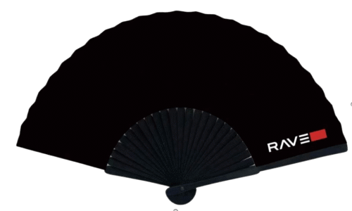 RAVE Vějíř | Černý 33 cm velký