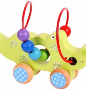 Zvířátko na kolečkách - Drátěný labyrint krokodýl (Bigjigs)