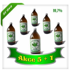Bio-Detox Aloe Vera šťáva 99,7% 1000 ml  AKCE 5+1 ZDARMA