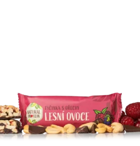 NaturalProtein Ořechová tyčinka - Lesní ovoce, 40g