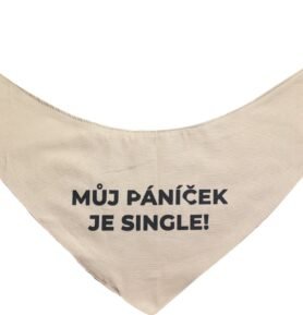 Šátek pro pejska s nápisem Šátek pro psa Obvod krku: L (45-60 cm)