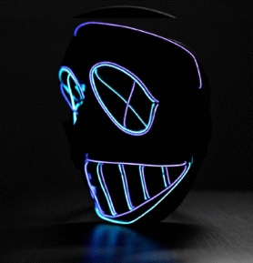 RAVEON Svítící maska Anarchy Rave | Purple