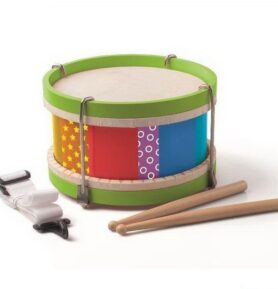 Hudba - Buben větší s popruhem, 22cm (Woody)