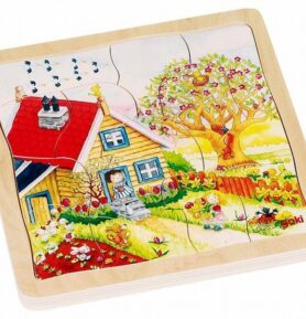 Puzzle výukové - Roční období, 4 vrstvy, 54ks (Goki)