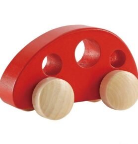 Auto - Dřevěný červený Minivan (Hape)