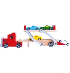 Auto - Tahač patrový se 4 auty (Bino)