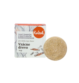 Kvítok Tuhý šampon Vzácné dřevo 25g