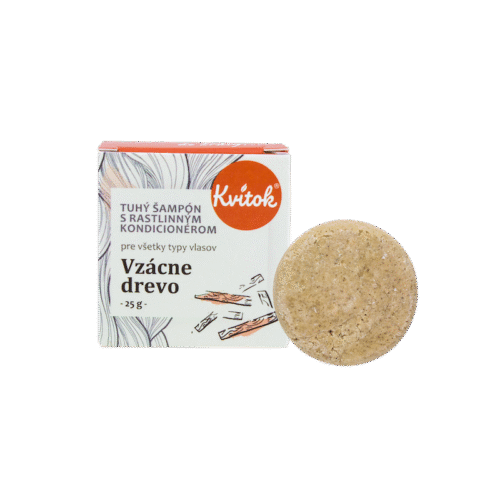 Kvítok Tuhý šampon Vzácné dřevo 25g