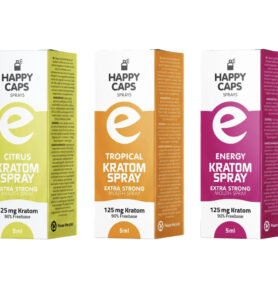 Happy Caps 3x Kratom spray | výhodné balení mix