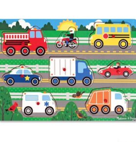 Puzzle vkládací - Dopravní prostředky, 8ks (M&D)