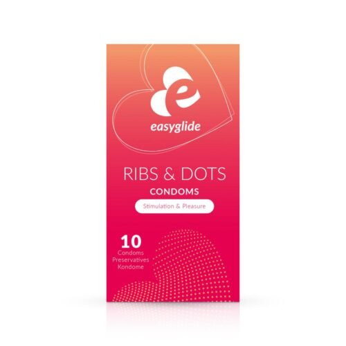 Vroubkované kondomy EasyGlide 10 kusů | 2. jakost