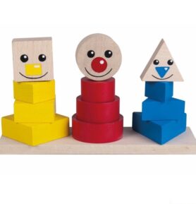 Skládačka - Nasazování na tyč, Veselé pyramidy (Detoa)