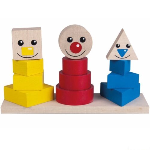 Skládačka - Nasazování na tyč, Veselé pyramidy (Detoa)
