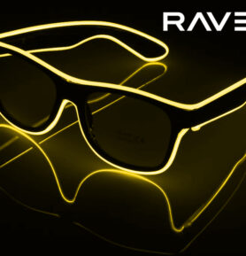 RAVEON Svítící brýle Wayfarer style | Žluté