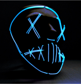 RAVEON Svítící maska Anarchy Rave 2.0 | Modrá