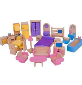Bigjigs Toys Dřevěný nábytek do domečku Bigjigs
