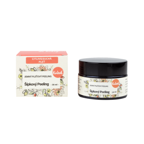 Kvítok Šípkový pleťový peeling - suchá a citlivá pleť 30ml