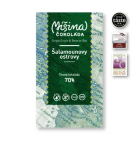 Míšina čokoláda Tmavá čokoláda 70% Šalamounovy ostrovy, 50g