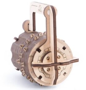 Ugears 3D mechanické puzzle Číselný zámek 34 ks
