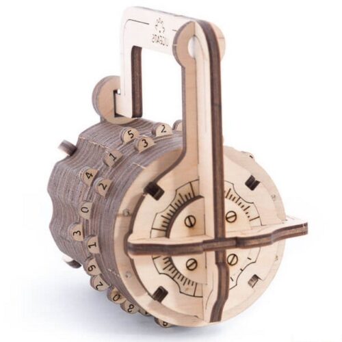 Ugears 3D mechanické puzzle Číselný zámek 34 ks