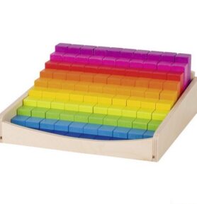 Kostky - Barevné, Učíme se počítat, 100ks (Goki)