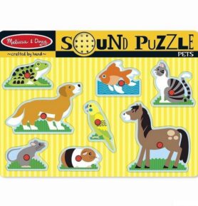 Puzzle muzikální - Domácí mazlíčci, 8ks (M&D)