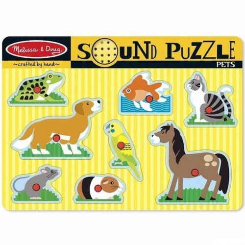 Puzzle muzikální - Domácí mazlíčci, 8ks (M&D)