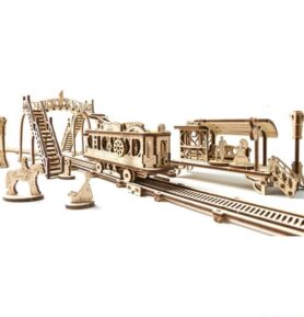 Ugears 3D mechanické puzzle Tramvajová linka 284 ks