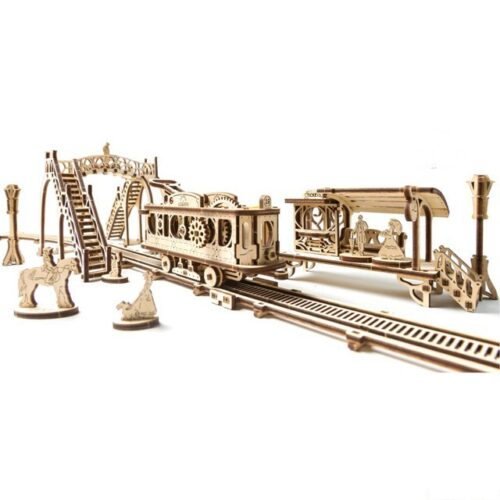 Ugears 3D mechanické puzzle Tramvajová linka 284 ks