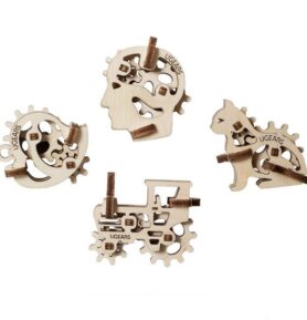 3D mechanický model - U-Fidget, Tribiks 4ks (Ugears)