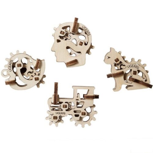 3D mechanický model - U-Fidget, Tribiks 4ks (Ugears)