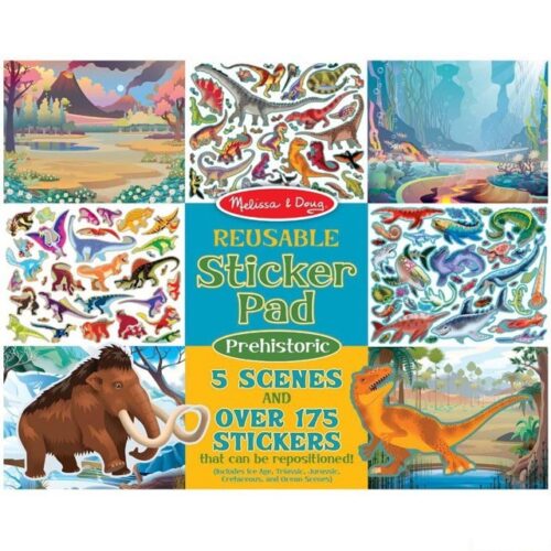 Samolepky - Opakovaně použitelné, Dinosauři, 175ks