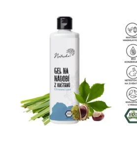 Natasha Gel na nádobí z kaštanů Citronová tráva, 0,5l